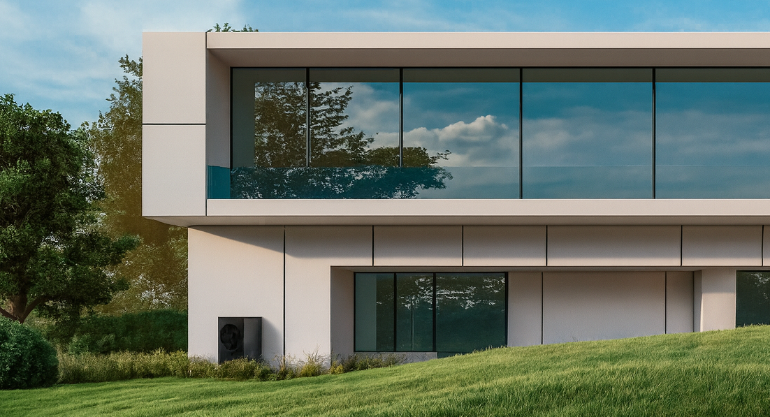 Modernes Haus mit PV & Wärmepumpe